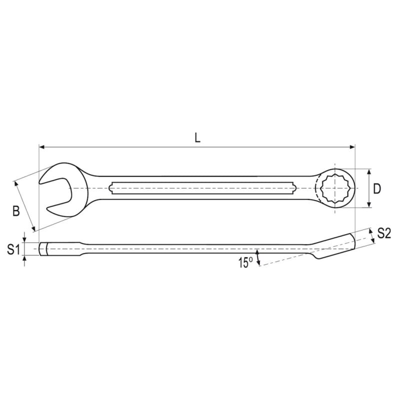 Klucz płasko-oczkowy Yato YT-0358 29mm CrV 340mm DIN3113 AS-DRIVE