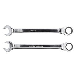 Klucz płasko-oczkowy z grzechotką Yato YT-0206 32mm 72T CrV 420mm