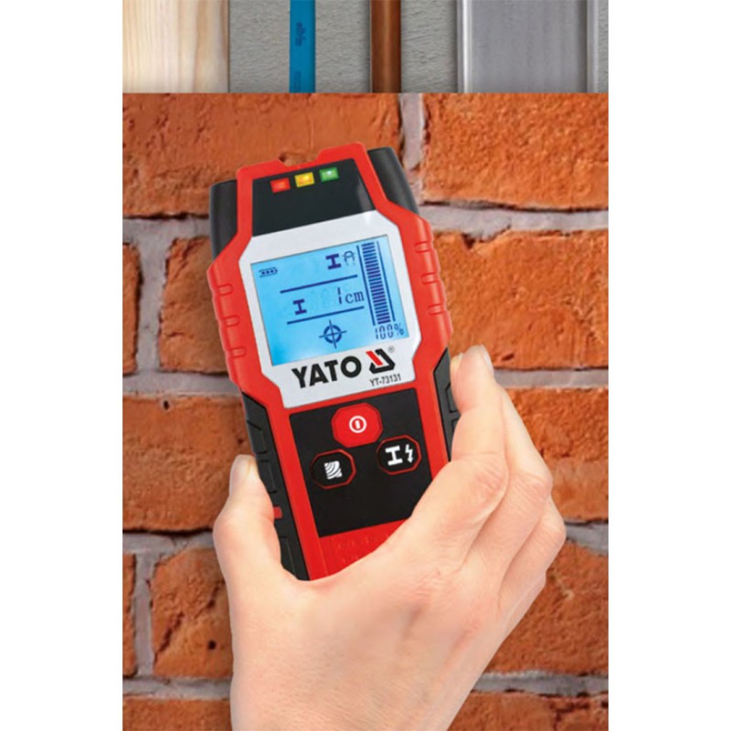 Wykrywacz profili i przewodów YATO YT-73131 LCD LED 9V 145x67x25mm etui