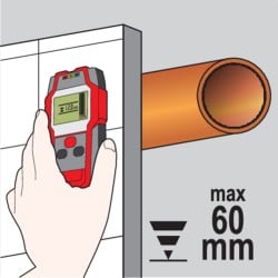 Wykrywacz profili i przewodów YATO YT-73131 LCD LED 9V 145x67x25mm etui