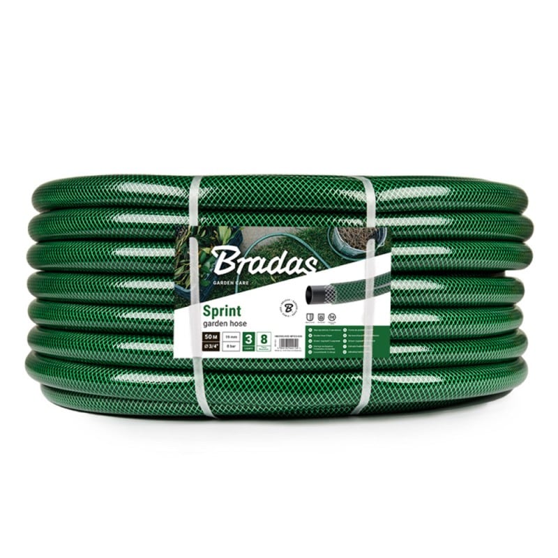 Wąż ogrodowy Bradas SPRINT WFS3/450 PVC 3/4’’ 50m 3warstwy 8bar zielony