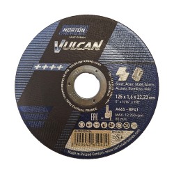 Tarcza do cięcia metalu NORTON VULCAN INOX 125x22,23x1,6 A46S-BF41 dysk 11szt.