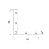 Narożnik prosty DOMAX NA100 100x100x15x2mm cynk galwaniczny 10szt.