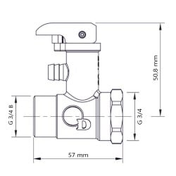 Zawór bezpieczeństwa z zaworem zwrotnym DIAMOND WZ PREMIUM 3/4’’ 7bar