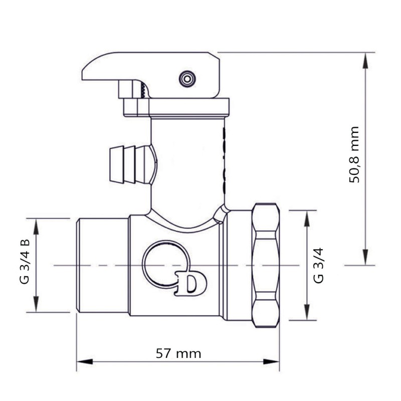 Zawór bezpieczeństwa z zaworem zwrotnym DIAMOND WZ PREMIUM 3/4’’ 7bar