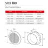 Kratka wentylacyjna okrągła SRO Ø100 Biała ABS Bez Kołnierza 138 mm