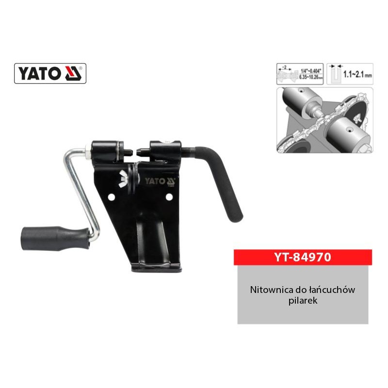 Nitownica do łańcuchów pilarek YATO YT-84970 GRD 1/4'' stal A3 1 sztuka