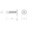 Wkręt samowiercący podkładkowy WKRĘT-MET WSPC-4219 PH2 4,2x19mm ocynk 1000szt.