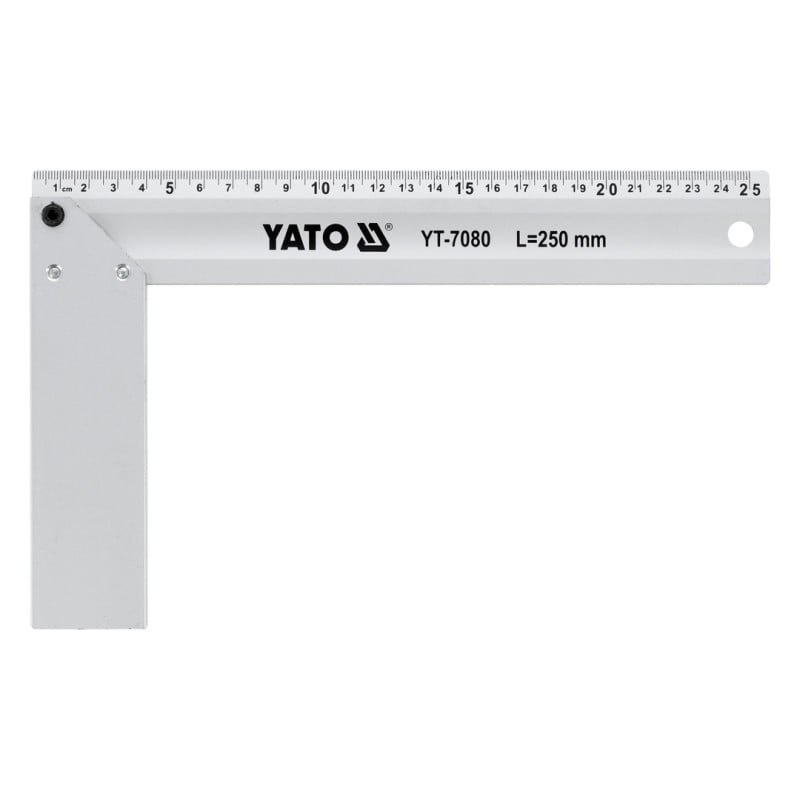 Kątownik aluminiowy Yato YT-7080 250 mm 45° 90° utwardzany