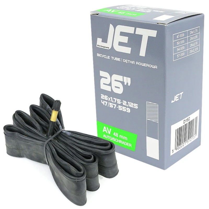 Dętka rowerowa JET 26x1.75-2.125 AV 48mm butyl samochodowy DV do roweru 26"