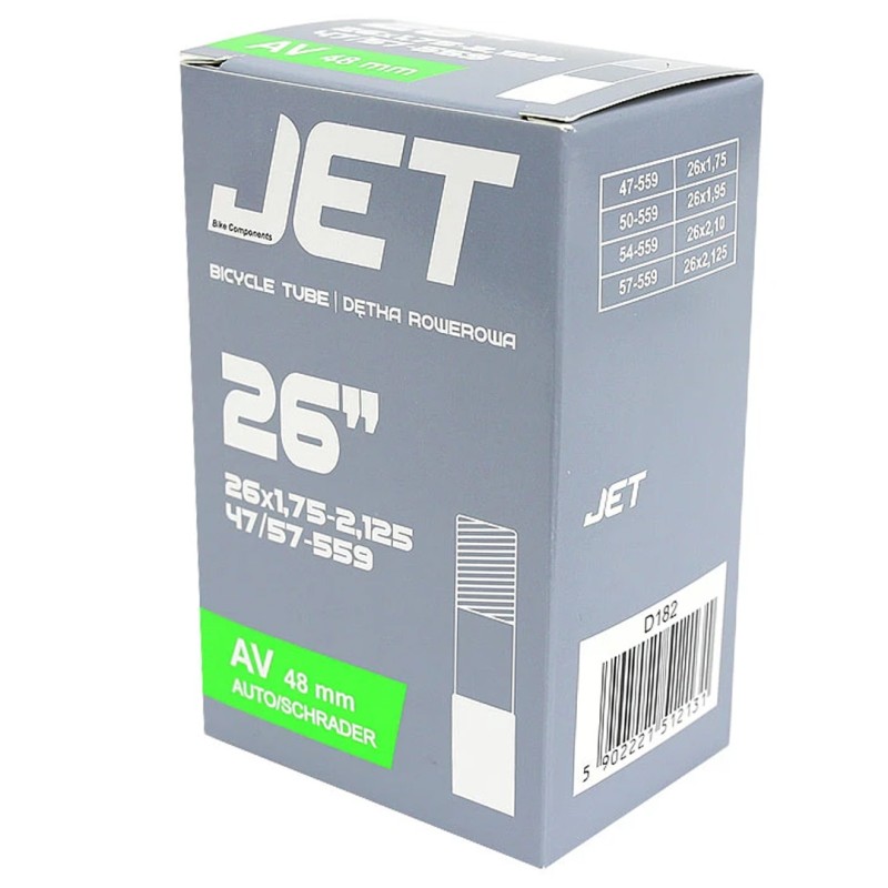 Dętka rowerowa JET 26x1.75-2.125 AV 48mm butyl samochodowy DV do roweru 26"