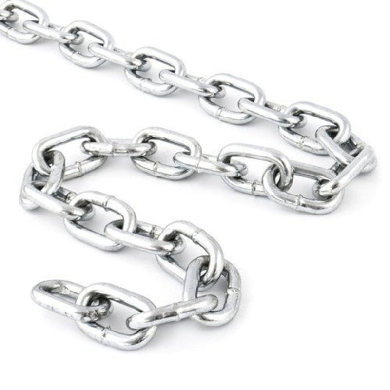 Łańcuch gospodarczy ocynkowany D1-4mm DIN5685A krótkie ogniwo rolka 84m