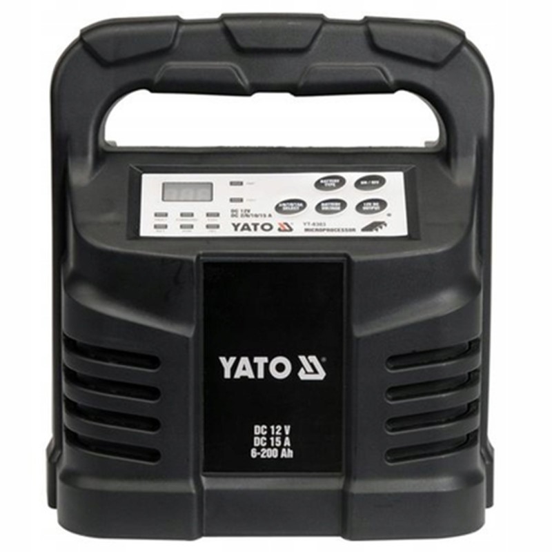 Prostownik elektroniczny YATO YT-8303 12V 15A 6-200A wyświetlacz LED