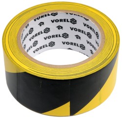 Taśma ostrzegawcza samoprzylepna Vorel 75231 PVC 48 mm x 33 m żółto-czarna