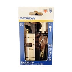 Wkładka z gałką GERDA PSX+ 35G/30mm ATEST 6D TR zębata nikiel satynowy 5kluczy