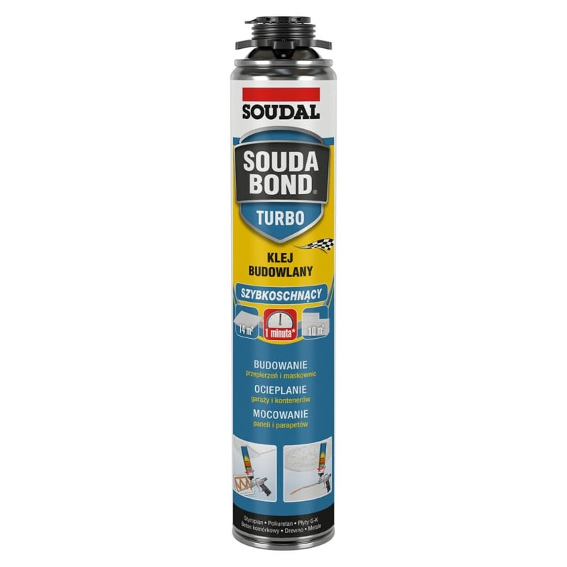 Piano - klej budowlany szybkoschnący SOUDAL Soudabond TURBO PU 750ml