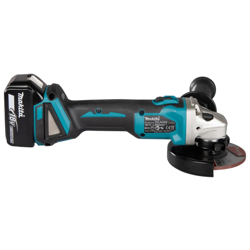 Akumulatorowa szlifierka kątowa Makita DGA504RTJ 125mm 18V 2x5Ah BL XPT LXT walizka