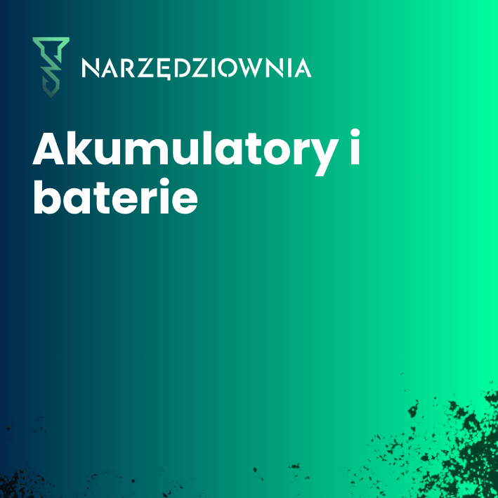 Baner z napisem akumulatory i baterie
