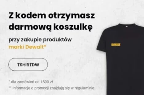 Opalarka DeWALT - skorzystaj z kodu i otrzymaj koszulkę w promocji