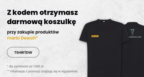 Opalarka DeWALT - skorzystaj z kodu i otrzymaj koszulkę w promocji