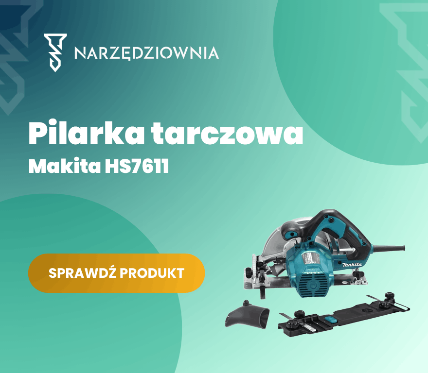 Makita HS7611 z szyną i adapterem