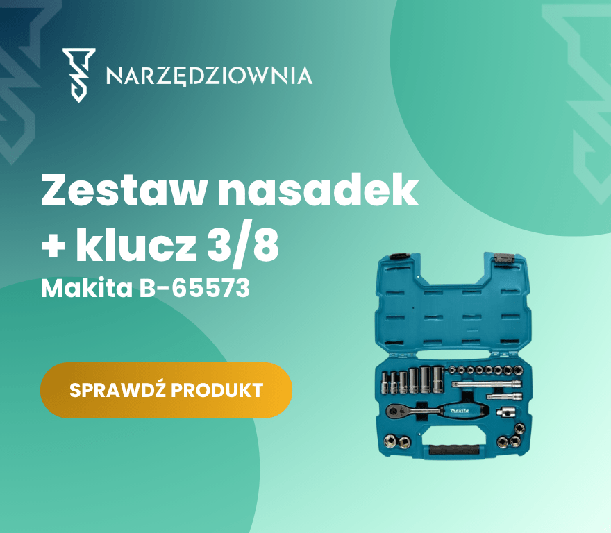 Zestaw nasadek + klucz 3/8’’ z grzechotką Makita B-65573